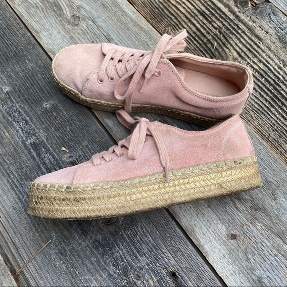 Tretorn Eve2 Pink Suede Espadrille Sneakers - Picture 2 of 10